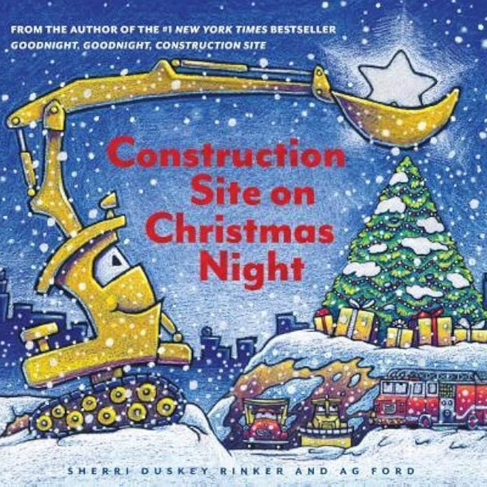Construction Site on Christmas Night - 10" x 10" hardcover BRAND NEW